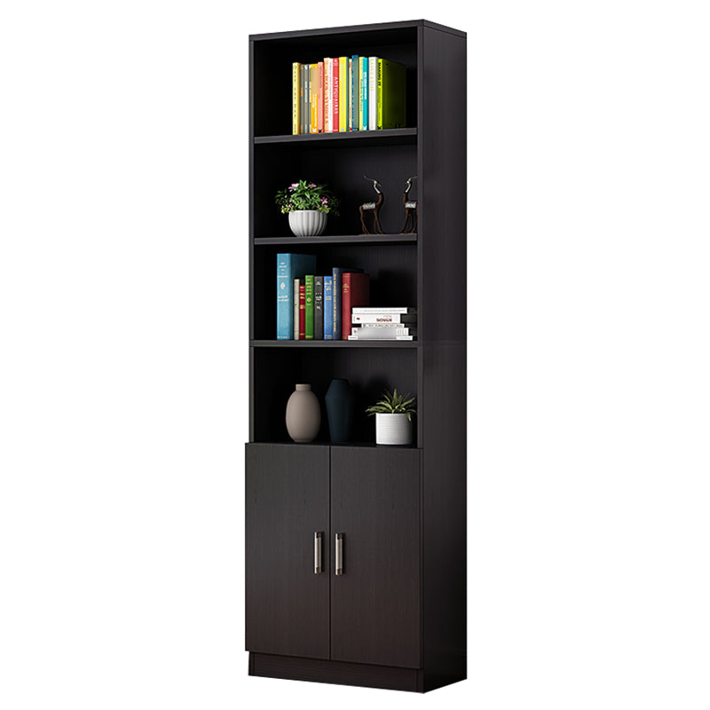 Manufactured Wood Standard Bookshelf Contemporary Closed Back Vertical Bookshelf Black 23.6"L x 9.4"W x 70.9"H Cabinets Clearhalo 'Bookcases' 'Furniture' 'furniture_bookcases' 'Office Furniture' 5074036