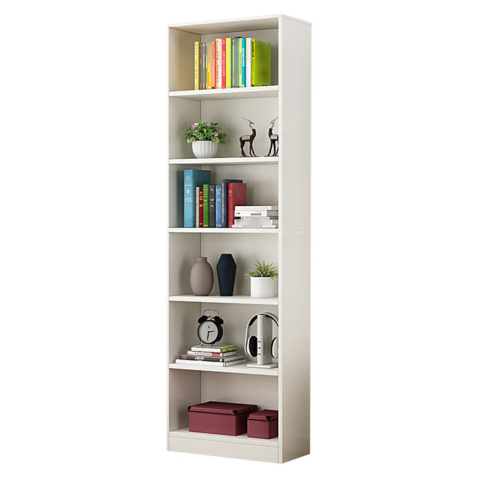 Manufactured Wood Standard Bookshelf Contemporary Closed Back Vertical Bookshelf White 23.6"L x 9.4"W x 70.9"H Bookcases Clearhalo 'Bookcases' 'Furniture' 'furniture_bookcases' 'Office Furniture' 5074041