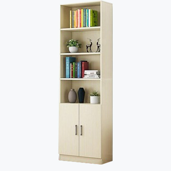 Manufactured Wood Standard Bookshelf Contemporary Closed Back Vertical Bookshelf Natural 23.6"L x 9.4"W x 70.9"H Cabinets Clearhalo 'Bookcases' 'Furniture' 'furniture_bookcases' 'Office Furniture' 5074055