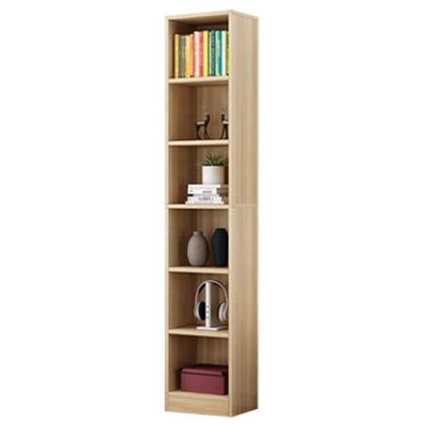 Manufactured Wood Standard Bookshelf Contemporary Closed Back Vertical Bookshelf Walnut 13.8"L x 9.4"W x 70.9"H Bookcases Clearhalo 'Bookcases' 'Furniture' 'furniture_bookcases' 'Office Furniture' 5074056