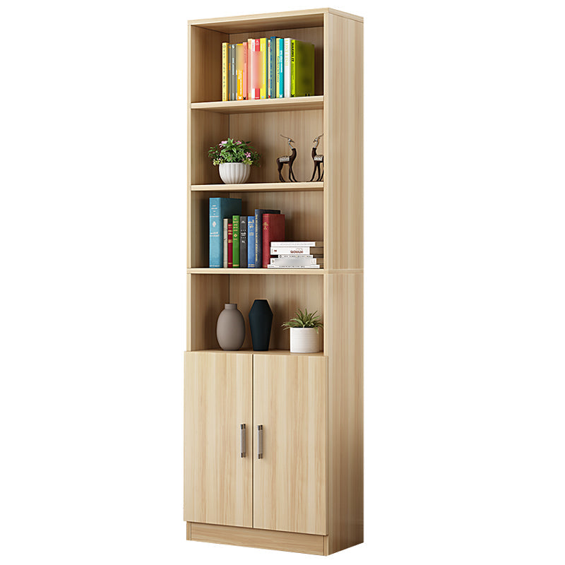 Manufactured Wood Standard Bookshelf Contemporary Closed Back Vertical Bookshelf Walnut 23.6"L x 9.4"W x 70.9"H Cabinets Clearhalo 'Bookcases' 'Furniture' 'furniture_bookcases' 'Office Furniture' 5074060