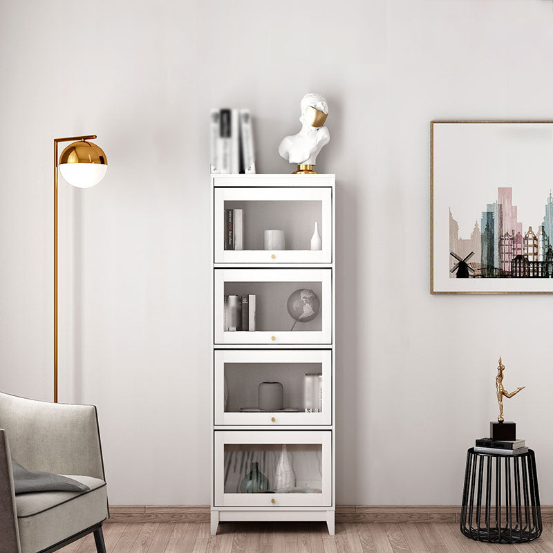 Manufactured Wood Standard Bookcase White Contemporary Bookcase with Glass Doors 23.6"L x 11.8"W x 68.8"H Clearhalo 'Bookcases' 'furn' 'furn_bookcases' 'Furniture' 'furniture_bookcases' 'Office Furniture' 5074066