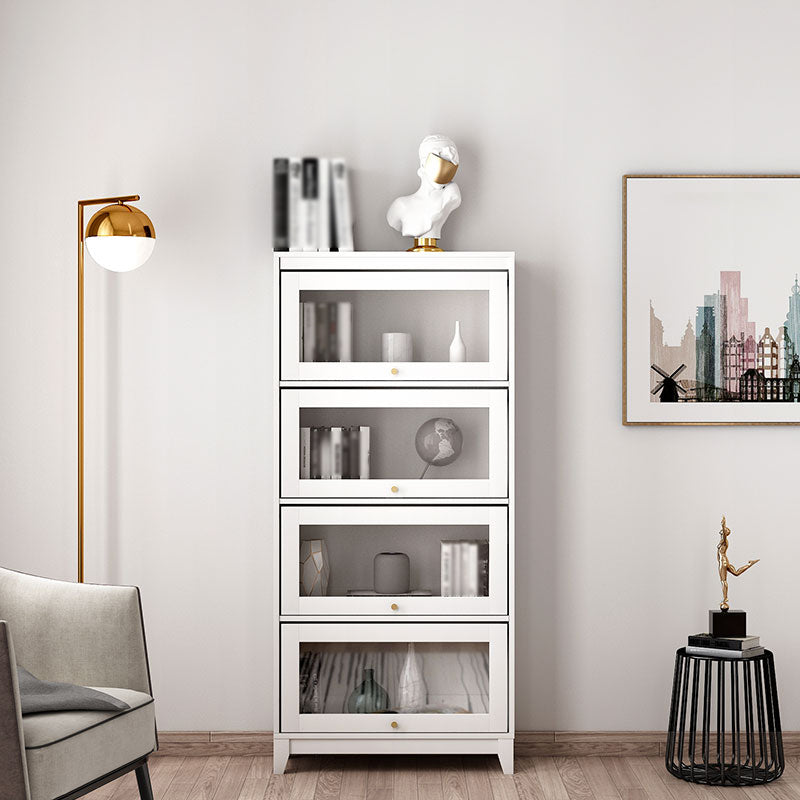 Manufactured Wood Standard Bookcase White Contemporary Bookcase with Glass Doors 31.5"L x 11.8"W x 68.8"H Clearhalo 'Bookcases' 'furn' 'furn_bookcases' 'Furniture' 'furniture_bookcases' 'Office Furniture' 5074067