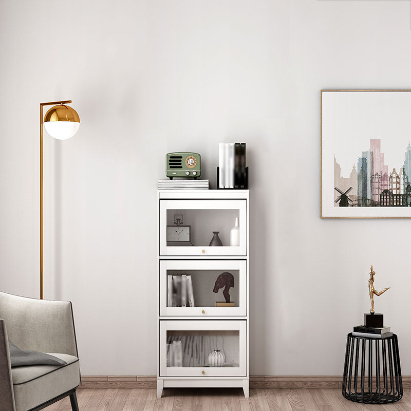 Manufactured Wood Standard Bookcase White Contemporary Bookcase with Glass Doors 23.6"L x 11.8"W x 53.5"H Clearhalo 'Bookcases' 'furn' 'furn_bookcases' 'Furniture' 'furniture_bookcases' 'Office Furniture' 5074078