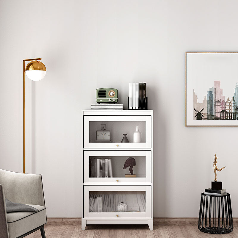 Manufactured Wood Standard Bookcase White Contemporary Bookcase with Glass Doors 31.5"L x 11.8"W x 53.5"H Clearhalo 'Bookcases' 'furn' 'furn_bookcases' 'Furniture' 'furniture_bookcases' 'Office Furniture' 5074079