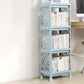 Contemporary Style Bookshelf Plastic Open Back Bookcase for Home Office 14.2"L x 9.4"W x 38.2"H Blue Clearhalo 'Bookcases' 'furn' 'furn_bookcases' 'Furniture' 'furniture_bookcases' 'Office Furniture' 5074092