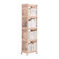 Contemporary Style Bookshelf Plastic Open Back Bookcase for Home Office 14.2"L x 9.4"W x 50"H Off-White Clearhalo 'Bookcases' 'furn' 'furn_bookcases' 'Furniture' 'furniture_bookcases' 'Office Furniture' 5074093