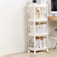 Contemporary Style Bookshelf Plastic Open Back Bookcase for Home Office 14.2"L x 9.4"W x 38.2"H White Clearhalo 'Bookcases' 'furn' 'furn_bookcases' 'Furniture' 'furniture_bookcases' 'Office Furniture' 5074096