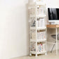 Contemporary Style Bookshelf Plastic Open Back Bookcase for Home Office 14.2"L x 9.4"W x 50"H White Clearhalo 'Bookcases' 'furn' 'furn_bookcases' 'Furniture' 'furniture_bookcases' 'Office Furniture' 5074098