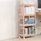 Contemporary Style Bookshelf Plastic Open Back Bookcase for Home Office 18.1"L x 9.8"W x 38.2"H Off-White Clearhalo 'Bookcases' 'furn' 'furn_bookcases' 'Furniture' 'furniture_bookcases' 'Office Furniture' 5074102