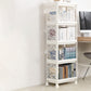 Contemporary Style Bookshelf Plastic Open Back Bookcase for Home Office 18.1"L x 9.8"W x 50"H White Clearhalo 'Bookcases' 'furn' 'furn_bookcases' 'Furniture' 'furniture_bookcases' 'Office Furniture' 5074109