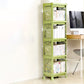 Contemporary Style Bookshelf Plastic Open Back Bookcase for Home Office 14.2"L x 9.4"W x 50"H Green Clearhalo 'Bookcases' 'furn' 'furn_bookcases' 'Furniture' 'furniture_bookcases' 'Office Furniture' 5074111