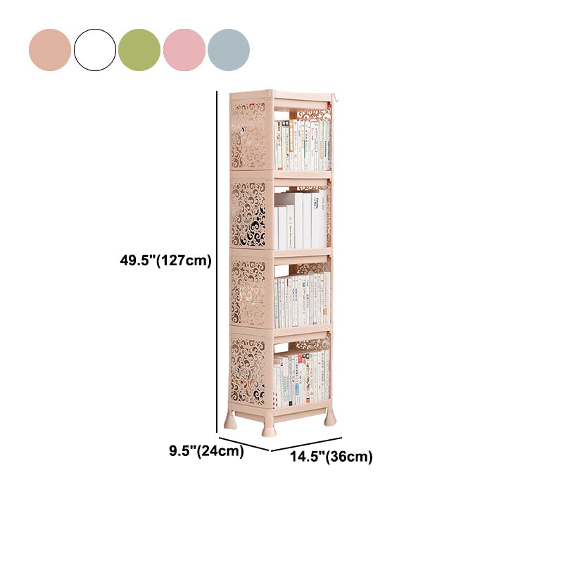 Contemporary Style Bookshelf Plastic Open Back Bookcase for Home Office Clearhalo 'Bookcases' 'furn' 'furn_bookcases' 'Furniture' 'furniture_bookcases' 'Office Furniture' 5074118