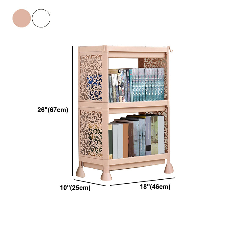 Contemporary Style Bookshelf Plastic Open Back Bookcase for Home Office Clearhalo 'Bookcases' 'furn' 'furn_bookcases' 'Furniture' 'furniture_bookcases' 'Office Furniture' 5074119