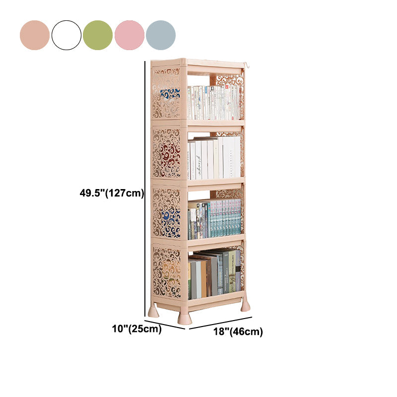 Contemporary Style Bookshelf Plastic Open Back Bookcase for Home Office Clearhalo 'Bookcases' 'furn' 'furn_bookcases' 'Furniture' 'furniture_bookcases' 'Office Furniture' 5074121
