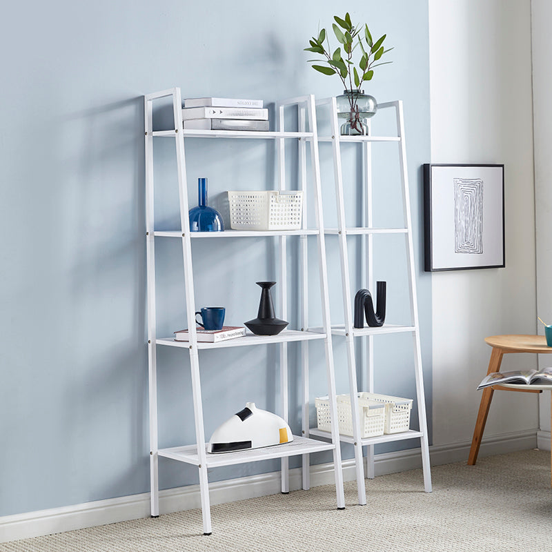 Modern Metal Ladder Bookshelf Vertical Open Bookshelf for Living Room Clearhalo 'Bookcases' 'furn' 'furn_bookcases' 'Furniture' 'furniture_bookcases' 'Office Furniture' 5074122