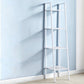 Modern Metal Ladder Bookshelf Vertical Open Bookshelf for Living Room 14"L x 14"W x 58"H White Clearhalo 'Bookcases' 'furn' 'furn_bookcases' 'Furniture' 'furniture_bookcases' 'Office Furniture' 5074131