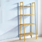 Modern Metal Ladder Bookshelf Vertical Open Bookshelf for Living Room 23.6"L x 13.8"W x 58.3"H Yellow Clearhalo 'Bookcases' 'furn' 'furn_bookcases' 'Furniture' 'furniture_bookcases' 'Office Furniture' 5074139