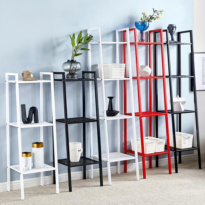 Modern Metal Ladder Bookshelf Vertical Open Bookshelf for Living Room Clearhalo 'Bookcases' 'furn' 'furn_bookcases' 'Furniture' 'furniture_bookcases' 'Office Furniture' 5074143