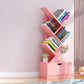 Scandinavian Style Shelf Bookcase Closed Back Bookcase for Office and Home 13.5"L x 7.9"W x 37.9"H Pink Drawers Clearhalo 'Bookcases' 'furn' 'furn_bookcases' 'Furniture' 'furniture_bookcases' 'Office Furniture' 5074157