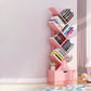 Scandinavian Style Shelf Bookcase Closed Back Bookcase for Office and Home 13.5"L x 7.9"W x 48.1"H Pink Drawers Clearhalo 'Bookcases' 'furn' 'furn_bookcases' 'Furniture' 'furniture_bookcases' 'Office Furniture' 5074159