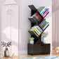 Scandinavian Style Shelf Bookcase Closed Back Bookcase for Office and Home 13.5"L x 7.9"W x 37.9"H Black Drawers Clearhalo 'Bookcases' 'furn' 'furn_bookcases' 'Furniture' 'furniture_bookcases' 'Office Furniture' 5074162