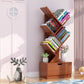 Scandinavian Style Shelf Bookcase Closed Back Bookcase for Office and Home 13.5"L x 7.9"W x 37.9"H Brown Drawers Clearhalo 'Bookcases' 'furn' 'furn_bookcases' 'Furniture' 'furniture_bookcases' 'Office Furniture' 5074168