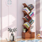 Scandinavian Style Shelf Bookcase Closed Back Bookcase for Office and Home 13.5"L x 7.9"W x 48.1"H Brown Drawers Clearhalo 'Bookcases' 'furn' 'furn_bookcases' 'Furniture' 'furniture_bookcases' 'Office Furniture' 5074170