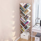 Scandinavian Style Shelf Bookcase Closed Back Bookcase for Office and Home 13.5"L x 7.9"W x 55.1"H White Drawers Clearhalo 'Bookcases' 'furn' 'furn_bookcases' 'Furniture' 'furniture_bookcases' 'Office Furniture' 5074179