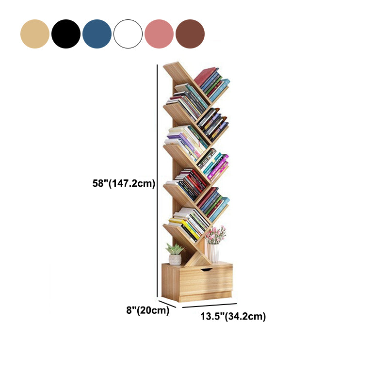 Scandinavian Style Shelf Bookcase Closed Back Bookcase for Office and Home Clearhalo 'Bookcases' 'furn' 'furn_bookcases' 'Furniture' 'furniture_bookcases' 'Office Furniture' 5074184