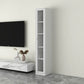 Scandinavian Style Bookcase with Door Shelf Bookcase for Home and Office 15.7"L x 13.8"W x 70.9"H Off-White Clearhalo 'Bookcases' 'furn' 'furn_bookcases' 'Furniture' 'furniture_bookcases' 'Office Furniture' 5074201