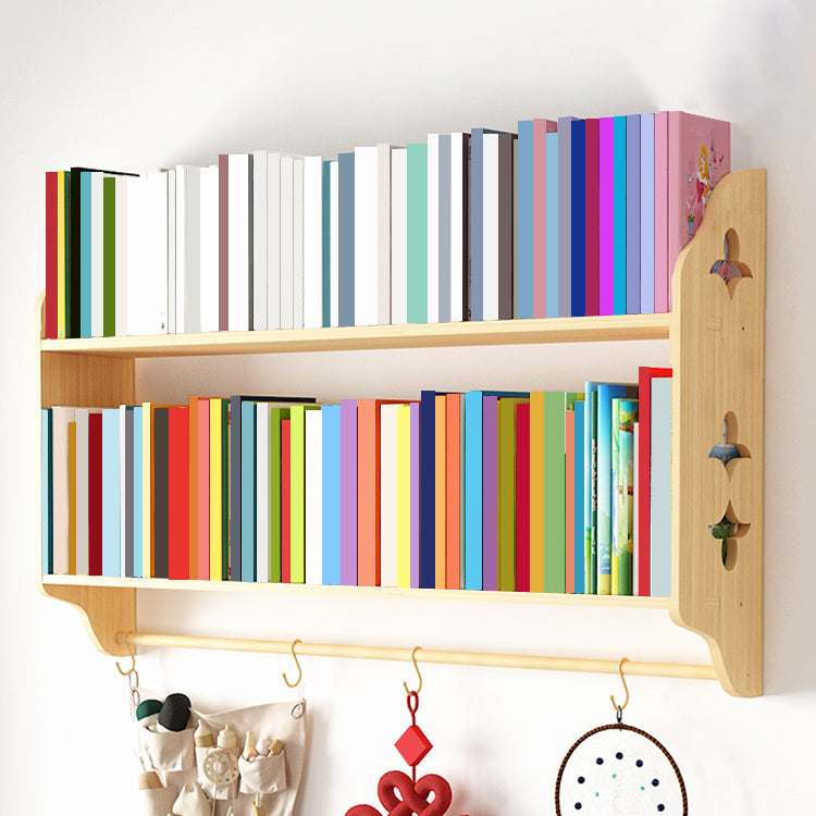 Modern Style Wood Bookshelf Wall Mounted Bookcase for Study Room 39.4"L x 6.7"W x 23.6"H Wood Clearhalo 'Bookcases' 'furn' 'furn_bookcases' 'Furniture' 'furniture_bookcases' 'Office Furniture' 5074216