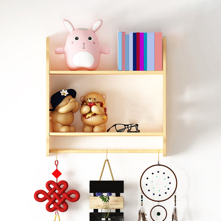 Modern Style Wood Bookshelf Wall Mounted Bookcase for Study Room 23.6"L x 6.7"W x 23.6"H Natural Clearhalo 'Bookcases' 'furn' 'furn_bookcases' 'Furniture' 'furniture_bookcases' 'Office Furniture' 5074219