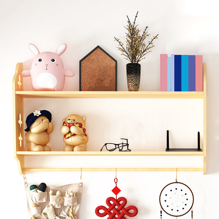 Modern Style Wood Bookshelf Wall Mounted Bookcase for Study Room 39.4"L x 6.7"W x 23.6"H Natural Clearhalo 'Bookcases' 'furn' 'furn_bookcases' 'Furniture' 'furniture_bookcases' 'Office Furniture' 5074223