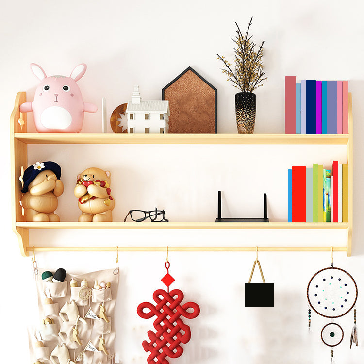 Modern Style Wood Bookshelf Wall Mounted Bookcase for Study Room 47.2"L x 6.7"W x 23.6"H Natural Clearhalo 'Bookcases' 'furn' 'furn_bookcases' 'Furniture' 'furniture_bookcases' 'Office Furniture' 5074225