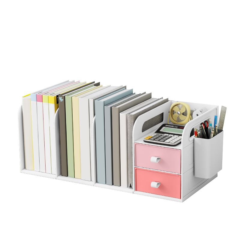 Contemporary Style Bookcase Plastic Bookshelf for Office and Dormitory 18.7"L x 8.1"W x 7.4"H Pink Clearhalo 'Bookcases' 'furn' 'furn_bookcases' 'Furniture' 'furniture_bookcases' 'Office Furniture' 5074239
