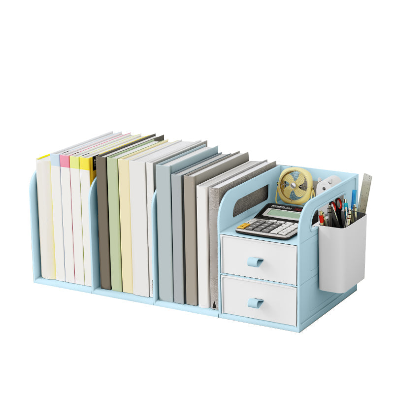 Contemporary Style Bookcase Plastic Bookshelf for Office and Dormitory 18.7"L x 8.1"W x 7.4"H Sky Blue Clearhalo 'Bookcases' 'furn' 'furn_bookcases' 'Furniture' 'furniture_bookcases' 'Office Furniture' 5074255