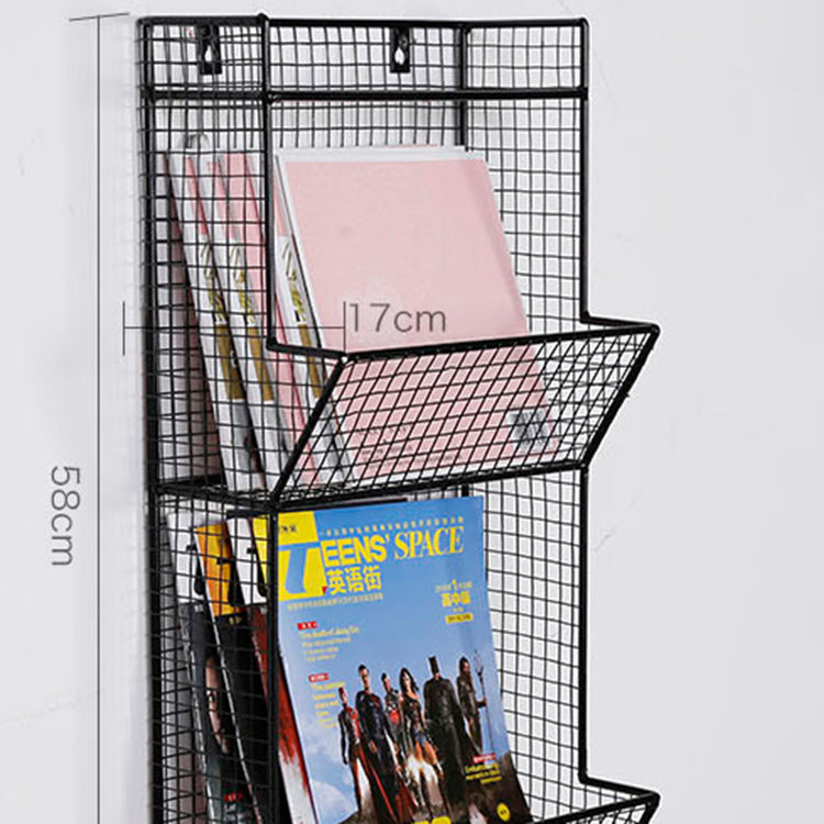 3/4-Shelf Industrial Wall Unit Bookshelf Iron Frame Pine Wood Bookshelf Clearhalo 'Bookcases' 'furn' 'furn_bookcases' 'Furniture' 'furniture_bookcases' 'Office Furniture' 5074289