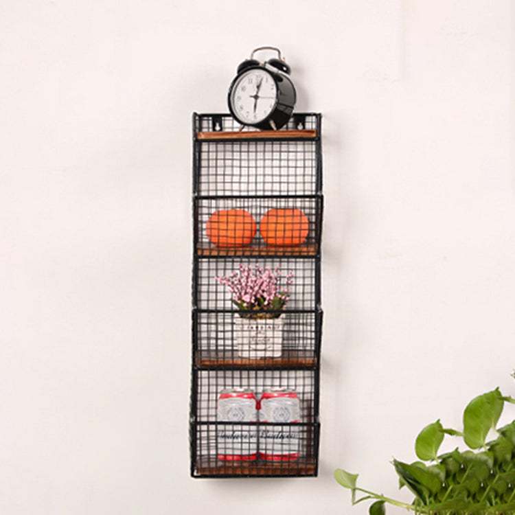 3/4-Shelf Industrial Wall Unit Bookshelf Iron Frame Pine Wood Bookshelf Clearhalo 'Bookcases' 'furn' 'furn_bookcases' 'Furniture' 'furniture_bookcases' 'Office Furniture' 5074297