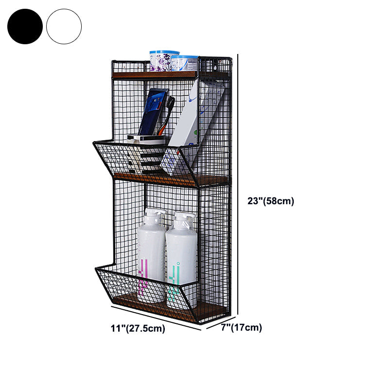 3/4-Shelf Industrial Wall Unit Bookshelf Iron Frame Pine Wood Bookshelf Clearhalo 'Bookcases' 'furn' 'furn_bookcases' 'Furniture' 'furniture_bookcases' 'Office Furniture' 5074300
