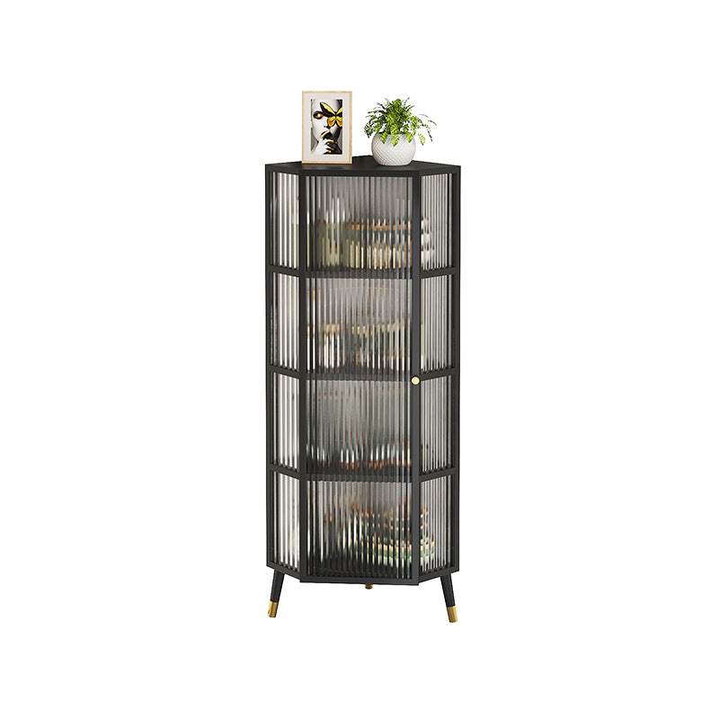 Living Room Metal Kitchen Server 16-inch Length Glass Door Dining Server Clearhalo 'buffet_sideboard' 'Buffets & Sideboards' 'furn' 'furn_buffet_sideboard' 'Furniture' 'furniture_buffet_sideboard' 'Kitchen & Dining Furniture' 5074327
