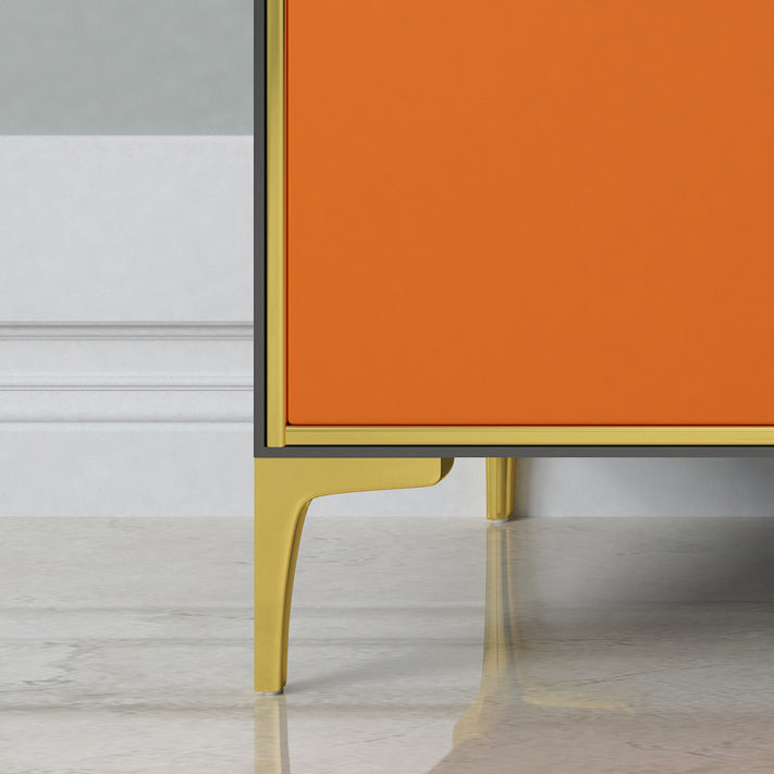 2-Drawer Engineered Wood Sideboard Glam 47.2"L Stone Countertop Credenza for Living Room Clearhalo 'buffet_sideboard' 'Buffets & Sideboards' 'furn' 'furn_buffet_sideboard' 'Furniture' 'furniture_buffet_sideboard' 'Kitchen & Dining Furniture' 5074374