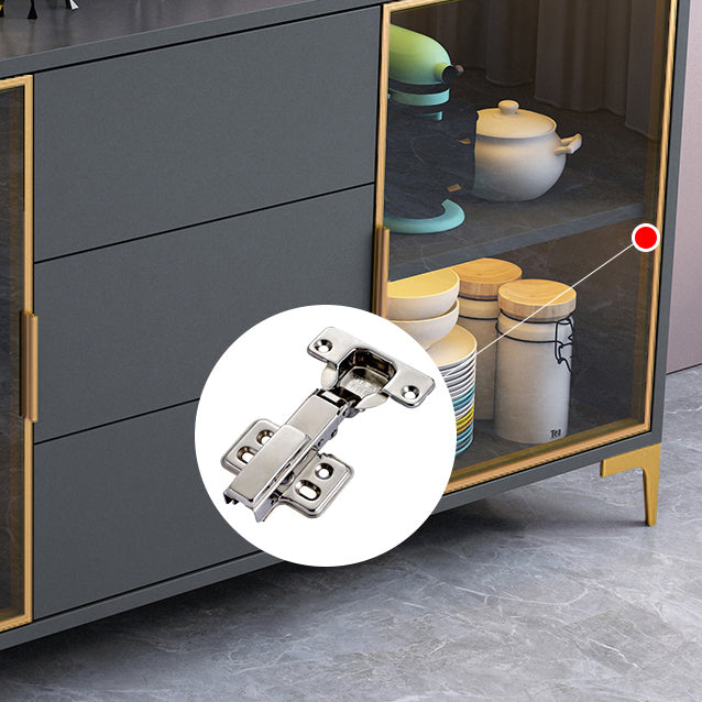 Modern Engineered Wood 31.5"L Sideboard Buffet 1-Door and 3 Drawer Dining Room Server Clearhalo 'buffet_sideboard' 'Buffets & Sideboards' 'furn' 'furn_buffet_sideboard' 'Furniture' 'furniture_buffet_sideboard' 'Kitchen & Dining Furniture' 5074404