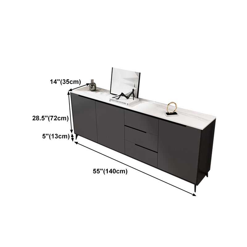 Contemporary Engineered Wood Sideboard Storage Sideboard for Dining Room Clearhalo 'buffet_sideboard' 'Buffets & Sideboards' 'furn' 'furn_buffet_sideboard' 'Furniture' 'furniture_buffet_sideboard' 'Kitchen & Dining Furniture' 5074441