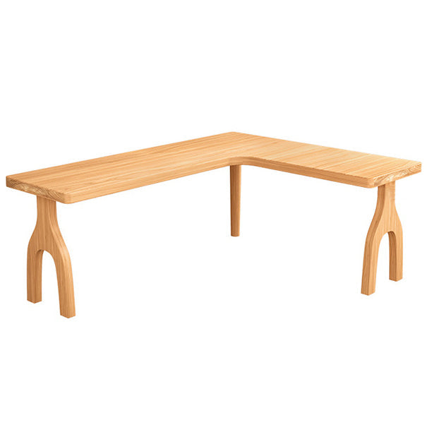 L-Shape Home Writing Desk Modern Style Pine Solid Wood Office Desk Right Hand Return Clearhalo 'furn' 'furn_office_desk' 'Furniture' 'furniture_office_desk' 'Office Desks' 'Office Furniture' 'office_desk' 5074502