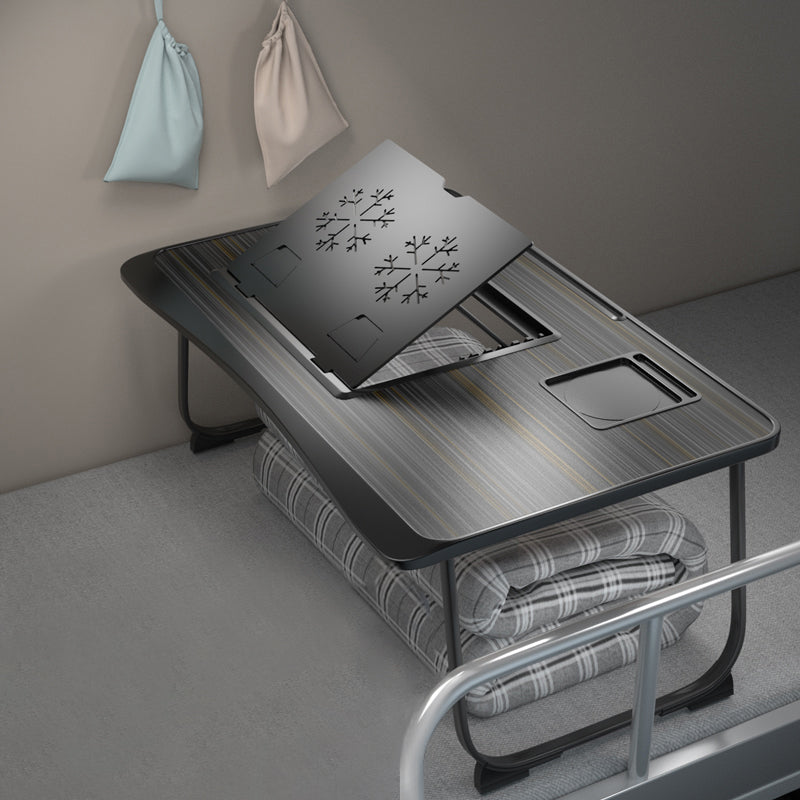 23.6"L Engineer Wood Writing Desk Metal Base Desk for Student Dormitory Black-Gold No Drawer Clearhalo 'furn' 'furn_office_desk' 'Furniture' 'furniture_office_desk' 'Office Desks' 'Office Furniture' 'office_desk' 5074525