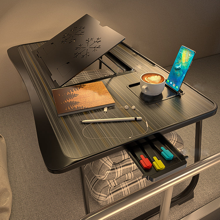 23.6"L Engineer Wood Writing Desk Metal Base Desk for Student Dormitory Clearhalo 'furn' 'furn_office_desk' 'Furniture' 'furniture_office_desk' 'Office Desks' 'Office Furniture' 'office_desk' 5074527