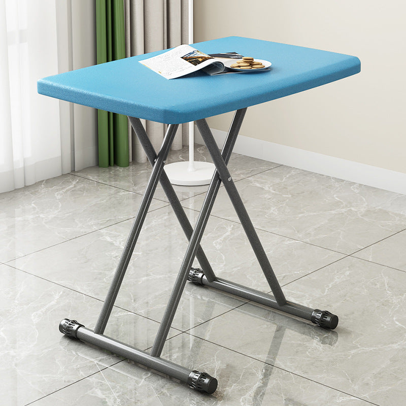 Modern Rectangular Writing Desk Plastic Adjustable Folding Desk,29.9"L x 19.7"W Blue Clearhalo 'Furniture' 'furniture_office_desk' 'Office Desks' 'Office Furniture' 'office_desk' 5074585