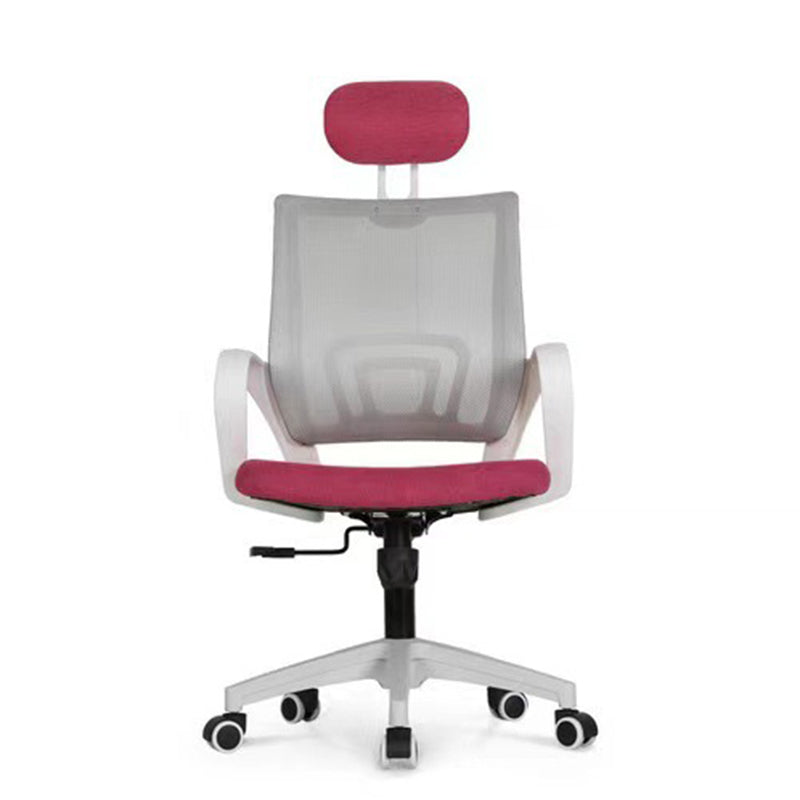 Modern Style Ergonomic Task Chair Tilt Mechanism Office Chair with Fixed Arms Peach Clearhalo 'furn' 'furn_office_chair' 'Furniture' 'furniture_office_chair' 'Office Chairs' 'Office Furniture' 'office_chair' 5074635