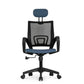 Modern Style Ergonomic Task Chair Tilt Mechanism Office Chair with Fixed Arms Dark Blue Clearhalo 'furn' 'furn_office_chair' 'Furniture' 'furniture_office_chair' 'Office Chairs' 'Office Furniture' 'office_chair' 5074637